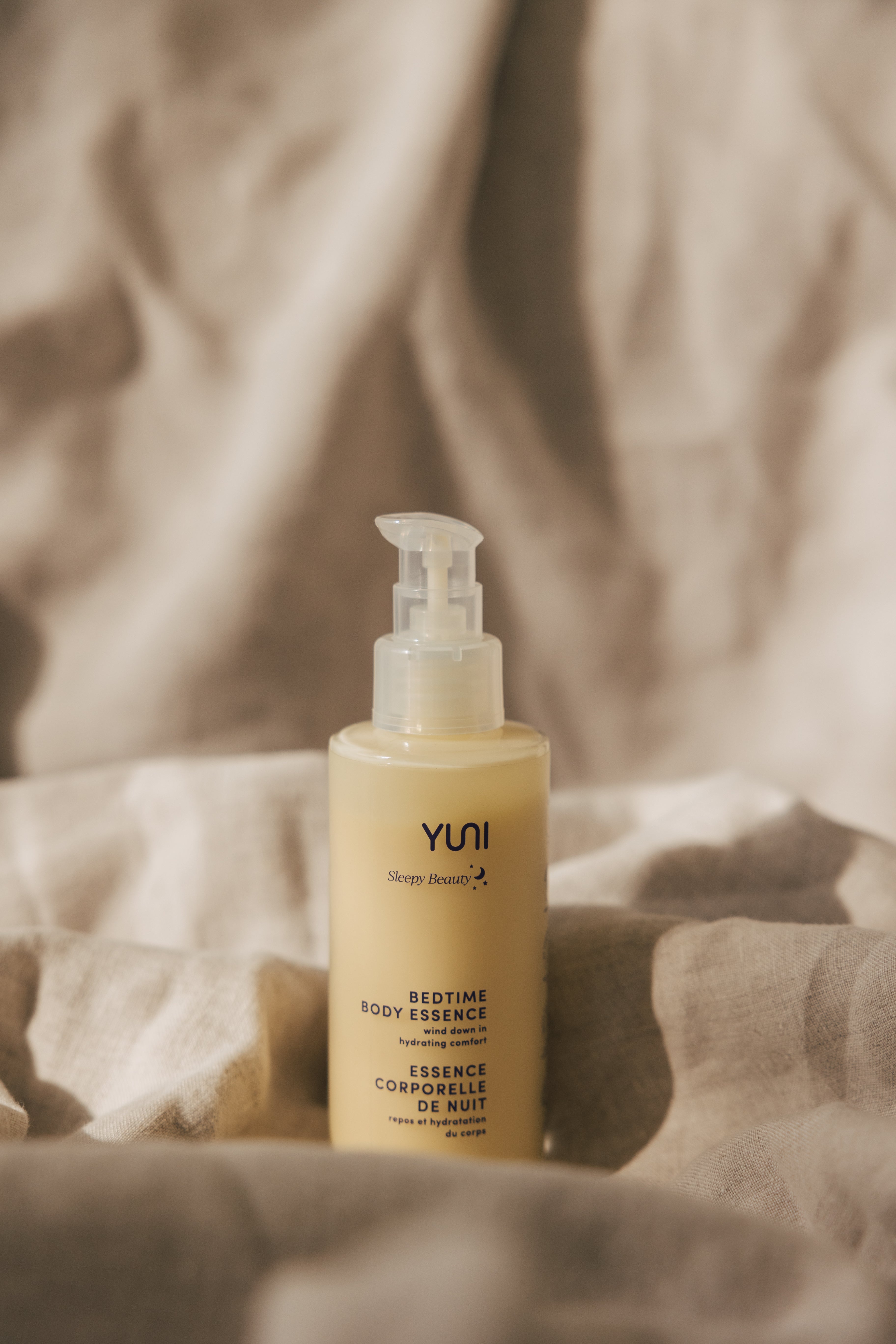 Sleepy Beauty BEDTIME BODY ESSENCE on linens