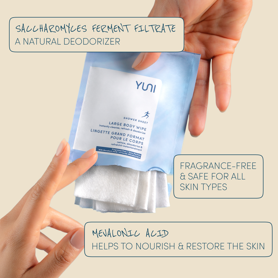 Shower Sheets LARGE BODY WIPES 12x10 natural biodegradable body wipes ingredients