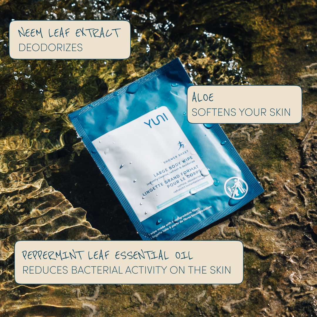 Shower Sheets LARGE BODY WIPES 12x10 natural biodegradable body wipes ingredients