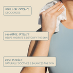 Shower Sheets LARGE BODY WIPES 12x10 natural biodegradable body wipes ingredients